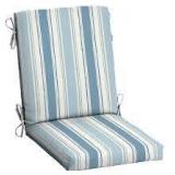 Lot of ARDEN 20 in. x 20 in. High Back Outdoor Dining Chair Cushion in Teal Cobalt Stripe (2-Pack)     Customer Returns See Pictures Lot of ARDEN 20 in. x 20 in. High Back Outdoor Dining Chair Cushion in Teal Cobalt Stripe (2-Pack)     Customer Returns See Pictures