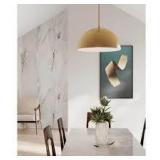 Progress Lighting Perimeter Collection 15-3/4 in. 1-Light Brushed Gold Mid-Century Modern Pendant with metal Shade     Customer Returns See Pictures Progress Lighting Perimeter Collection 15-3/4 in. 1-Light Brushed Gold Mid-Century Modern Pendant with metal Shade     Customer Returns See Pictures