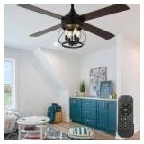 Oaks Aura Faria 52 in. Indoor Black 4-Light Rustic Modern Ceiling Fan with Lights, Scandi 6-Speed Reversible Ceiling Fan w/ Remote      Customer Returns See Pictures Oaks Aura Faria 52 in. Indoor Black 4-Light Rustic Modern Ceiling Fan with Lights, Scandi 6-Speed Reversible Ceiling Fan w/ Remote      Customer Returns See Pictures