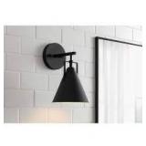 Lot of Home Decorators Collection Insdale 1-Light Matte Black Modern Industrial Bathroom Vanity Light with Black Metal Shade  Customer Returns See Pictures Lot of Home Decorators Collection Insdale 1-Light Matte Black Modern Industrial Bathroom Vanity Light with Black Metal Shade  Customer Returns See Pictures