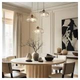 LNC Modern 3-Light Plated Brass Cluster Chandelier with Hand-Blown Glass, Glam Staircase Foyer Living Room Pendant Light  Customer Returns See Pictures LNC Modern 3-Light Plated Brass Cluster Chandelier with Hand-Blown Glass, Glam Staircase Foyer Living Room Pendant Light  Customer Returns See Pictures