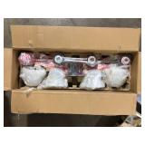 Hampton Bay Ashhurst 32.75 in. 4-Light Oil-Rubbed Bronze Bathroom Vanity Light with Frosted Glass Shades     Customer Returns See Pictures Hampton Bay Ashhurst 32.75 in. 4-Light Oil-Rubbed Bronze Bathroom Vanity Light with Frosted Glass Shades     Customer Returns See Pictures