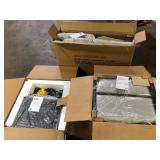 AURA OUTDOOR 6-Piece Metal Fire Pit Patio Conversation Set Outdoor Furniture Set with 28 in. Square Propane Fire Pit Table, Beige     Customer Returns See Pictures AURA OUTDOOR 6-Piece Metal Fire Pit Patio Conversation Set Outdoor Furniture Set with 28 in. Square Propane Fire Pit Table, Beige     Customer Returns See Pictures