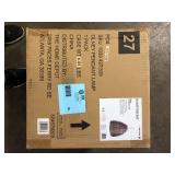 Hampton Bay Olney 16 in. 1-Light Black Outdoor Hanging Light Pendant Light with Brown Resin Wicker Shade      Customer Returns See Pictures Hampton Bay Olney 16 in. 1-Light Black Outdoor Hanging Light Pendant Light with Brown Resin Wicker Shade      Customer Returns See Pictures