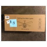 Oaks Aura Faria 52 in. Indoor Black 4-Light Rustic Modern Ceiling Fan with Lights, Scandi 6-Speed Reversible Ceiling Fan w/ Remote      Customer Returns See Pictures Oaks Aura Faria 52 in. Indoor Black 4-Light Rustic Modern Ceiling Fan with Lights, Scandi 6-Speed Reversible Ceiling Fan w/ Remote      Customer Returns See Pictures