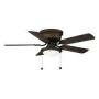 Hampton Bay Hugger 44 in. LED Indoor Oil-rubbed bronze Ceiling Fan with Light Kit Customer Returns See Pictures