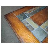 Lot of Wood/Slate Inlayed Coffee/End Tables *Note Coon Rapids Pick Up Location* Lot of Wood/Slate Inlayed Coffee/End Tables *Note Coon Rapids Pick Up Location*