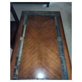 Lot of Wood/Slate Inlayed Coffee/End Tables *Note Coon Rapids Pick Up Location* Lot of Wood/Slate Inlayed Coffee/End Tables *Note Coon Rapids Pick Up Location*