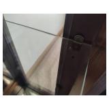 Oak Glass Mirrored Hutch *Note Coon Rapids Pick Up Location* Oak Glass Mirrored Hutch *Note Coon Rapids Pick Up Location*