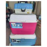 Coolers & Tackle Box *Note Coon Rapids Pick Up Location* Coolers & Tackle Box *Note Coon Rapids Pick Up Location*