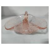 Fenton Dugan Diamond Pink Depression Glass Bird Bowl Fenton Dugan Diamond Pink Depression Glass Bird Bowl