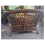 Wicker Love Seat, Chair & Table Set  *Note Coon Rapids Pick Up Location* Wicker Love Seat, Chair & Table Set  *Note Coon Rapids Pick Up Location*