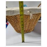 Large Lined Baskets w/Handles & Afghan Large Lined Baskets w/Handles & Afghan