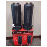 Two Pelonis Mini Tower Ceramic Heaters Two Pelonis Mini Tower Ceramic Heaters