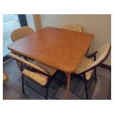 Card Table + Four Padded Chairs Card Table + Four Padded Chairs