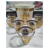 Vintage Culver Coronet Low Ball Glasses & Ice Bucket Vintage Culver Coronet Low Ball Glasses & Ice Bucket