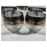 Roly Poly Dorothy Thorpe Silver Banded Glasses & Pitcher Roly Poly Dorothy Thorpe Silver Banded Glasses & Pitcher