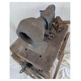 Vintage Bench Grinder on Wooden Stand Vintage Bench Grinder on Wooden Stand