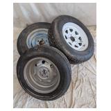 Set of Three Trailer Wheels Set of Three Trailer Wheels