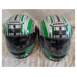 Pair of KBC TK-7 Motorcycle Helmets Pair of KBC TK-7 Motorcycle Helmets