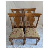 Set of Wooden Chairs and Glider Rocker Set of Wooden Chairs and Glider Rocker