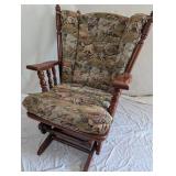 Set of Wooden Chairs and Glider Rocker Set of Wooden Chairs and Glider Rocker