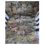Set of Wooden Chairs and Glider Rocker Set of Wooden Chairs and Glider Rocker