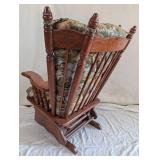 Set of Wooden Chairs and Glider Rocker Set of Wooden Chairs and Glider Rocker