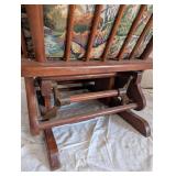 Set of Wooden Chairs and Glider Rocker Set of Wooden Chairs and Glider Rocker