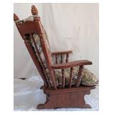 Set of Wooden Chairs and Glider Rocker Set of Wooden Chairs and Glider Rocker