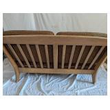 Wooden Frame Loveseat with Cushions Wooden Frame Loveseat with Cushions