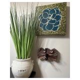 Tall Decorative Artificial Grass Plant in Ceramic Pot