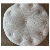 Tommy Hilfiger Beige Armchair with Tufted Ottoman, Floor Lamp, Side Table and 2 Decorative Pillows