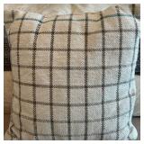 Tommy Hilfiger Beige Armchair with Tufted Ottoman, Floor Lamp, Side Table and 2 Decorative Pillows