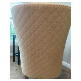 Tommy Hilfiger Beige Armchair with Tufted Ottoman, Floor Lamp, Side Table and 2 Decorative Pillows