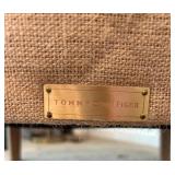 Tommy Hilfiger Beige Armchair with Tufted Ottoman, Floor Lamp, Side Table and 2 Decorative Pillows