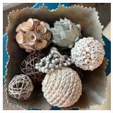 Tommy Hilfiger Beige Armchair with Tufted Ottoman, Floor Lamp, Side Table and 2 Decorative Pillows