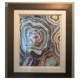 Framed Abstract Agate Geode Wall Art Print