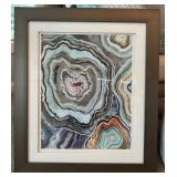 Framed Abstract Agate Geode Wall Art Print