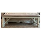 Powell Upholstered Entryway Bench with Light Gray Cushion
