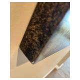 Large Rectangular Wall Mirror with Textured Metallic Frame