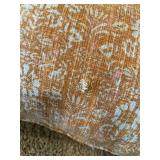 Floral Framed Canvas Wall Art, Decorative Throw Blanket, and 3 Pillows Set