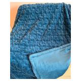 Floral Framed Canvas Wall Art, Decorative Throw Blanket, and 3 Pillows Set