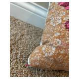 Floral Framed Canvas Wall Art, Decorative Throw Blanket, and 3 Pillows Set