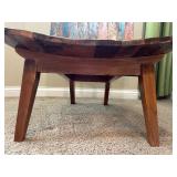 Accent Furniture Set with Multicolor Wood Chair, Modern Side Table, and Floor Lamp