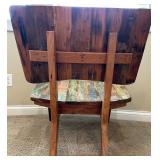 Accent Furniture Set with Multicolor Wood Chair, Modern Side Table, and Floor Lamp