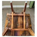 Accent Furniture Set with Multicolor Wood Chair, Modern Side Table, and Floor Lamp