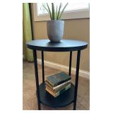 Accent Furniture Set with Multicolor Wood Chair, Modern Side Table, and Floor Lamp