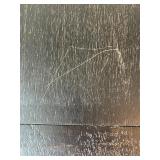 Industrial Style Black Wood TV Console with NY Print and Storage