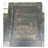 Industrial Black Wooden Cabinet with N.Y. Bronx Central Park Stencil